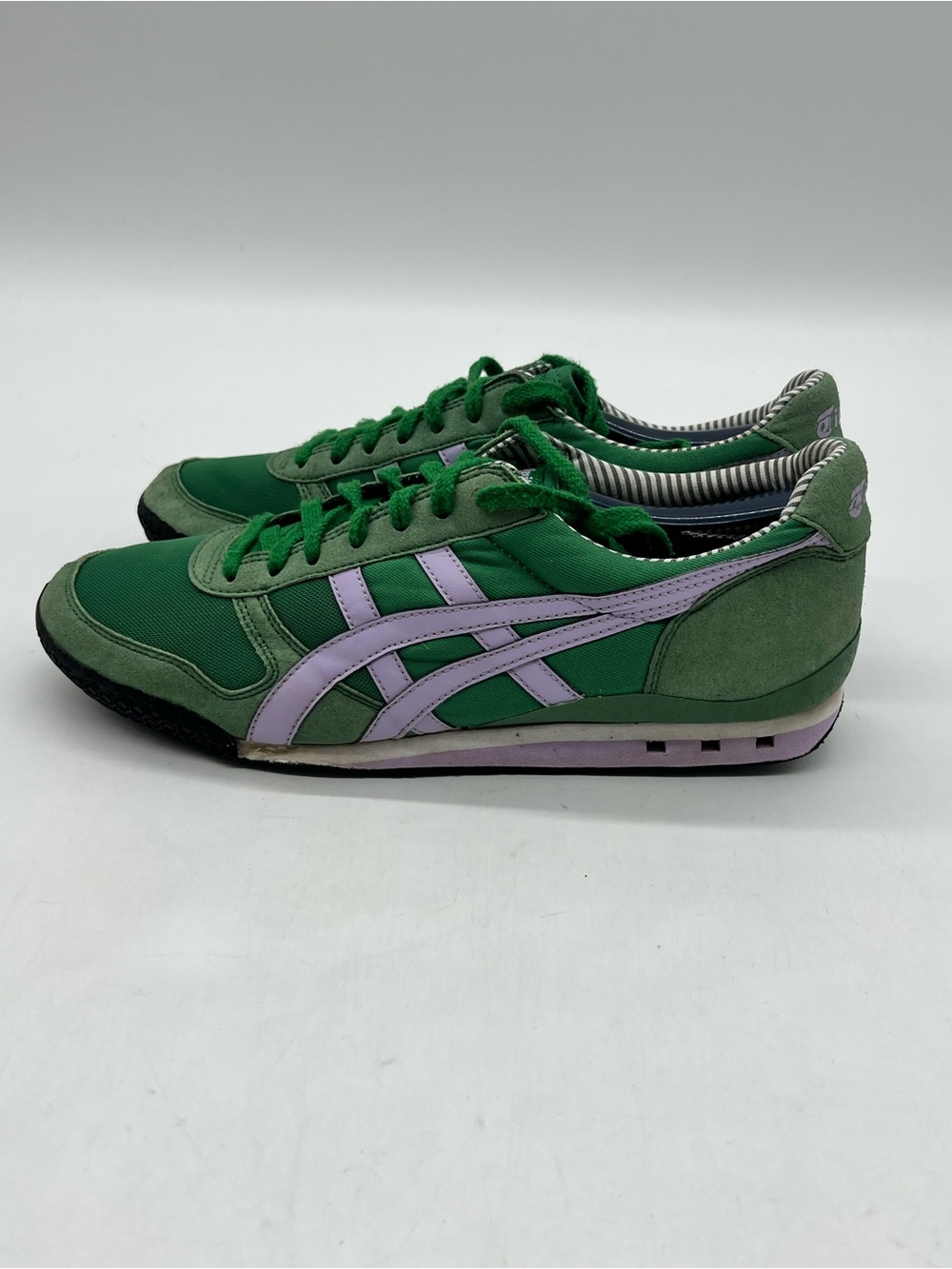Onitsuka Tiger Ultimate 81 Women’s Sz 10 Green Violet Suede Sneakers Shoes.